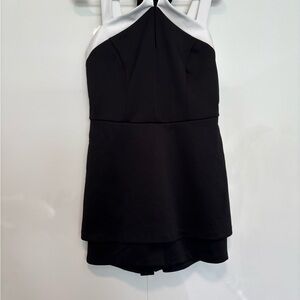 Bisou Bisou Monochrome Halter Dress